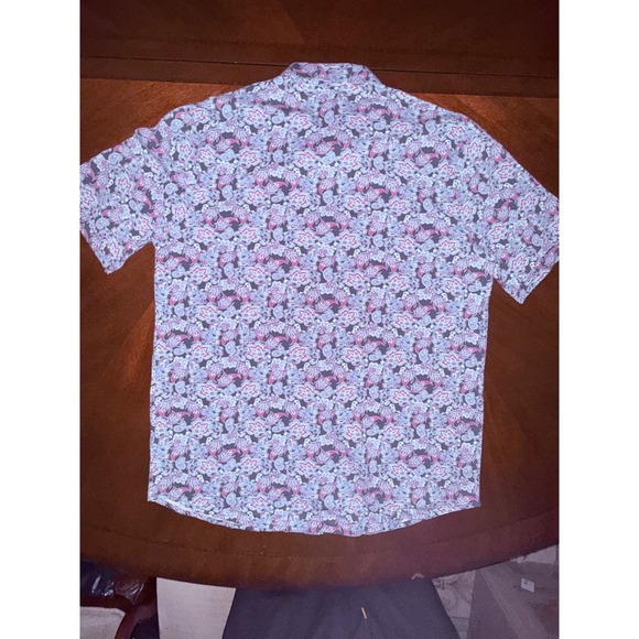 Floral Summer Lightweight Short Sleeve Mens Large Age of Wisdom Beach Y2K Retro - Picture 4 of 8